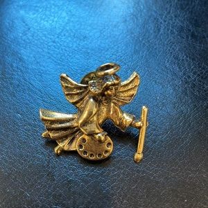 Vintage “Art” Angel Pin